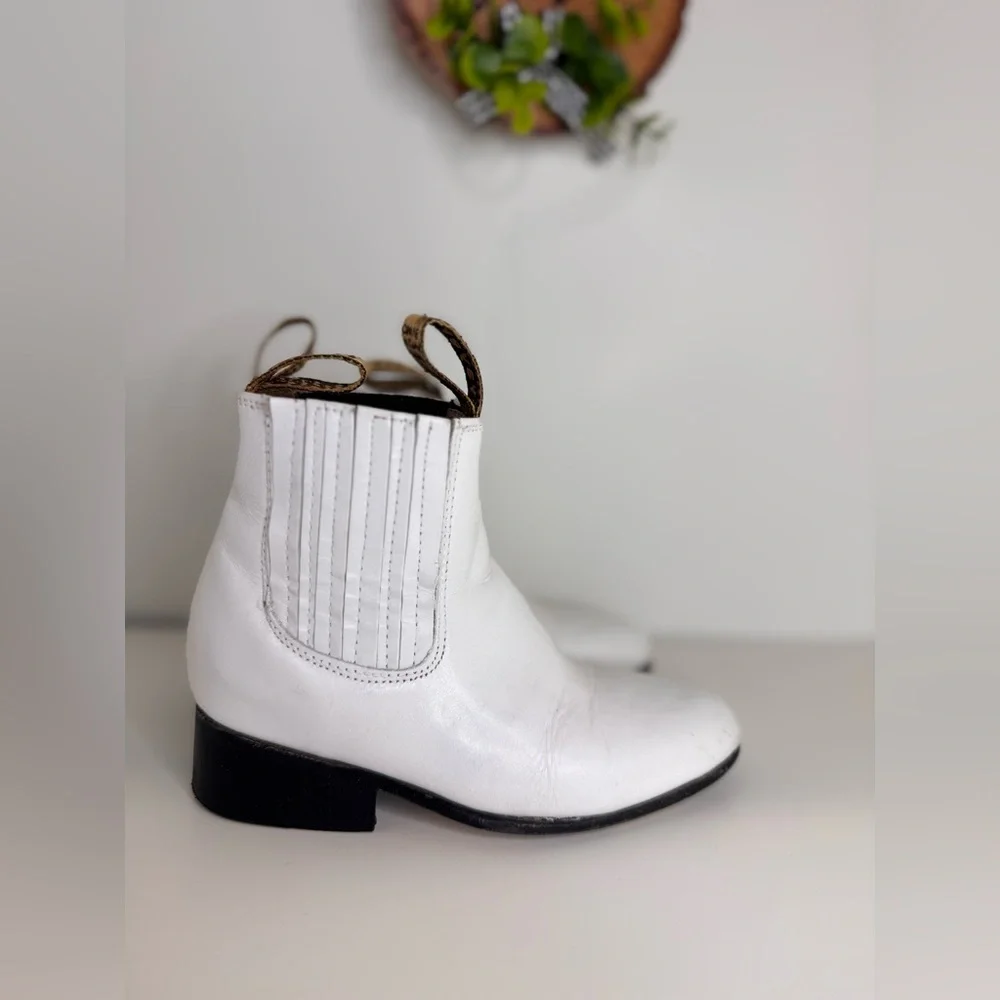 Harveys White Leather Boots